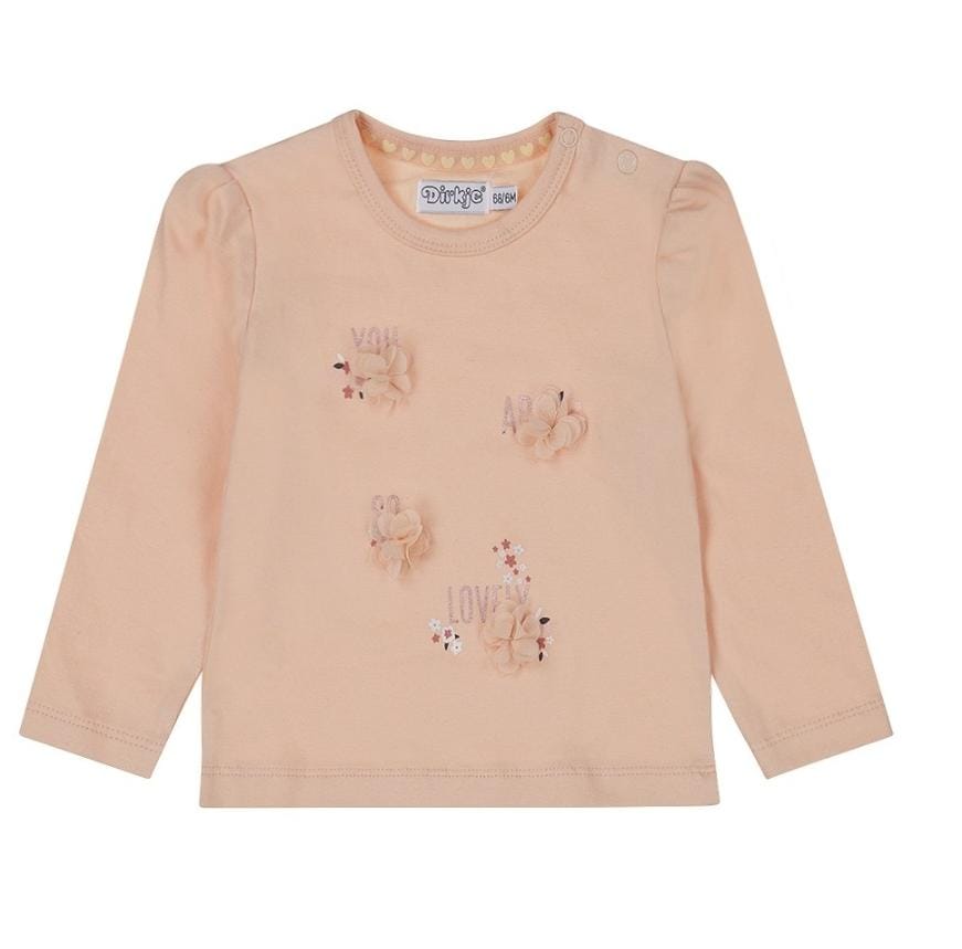 T-SHIRT COTONE ORGANICO NEONATA E BAMBINA LIGHT PINK