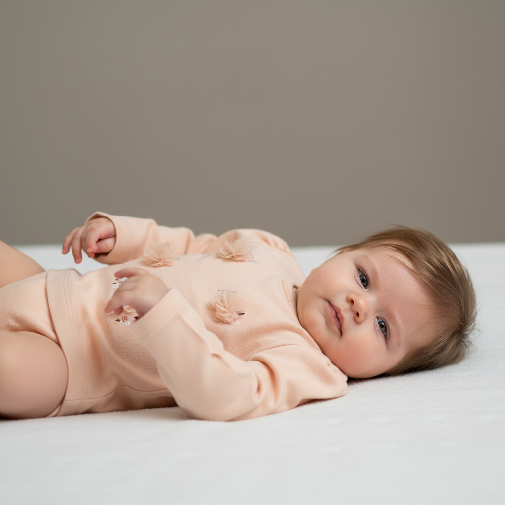 T-SHIRT COTONE ORGANICO NEONATA E BAMBINA LIGHT PINK