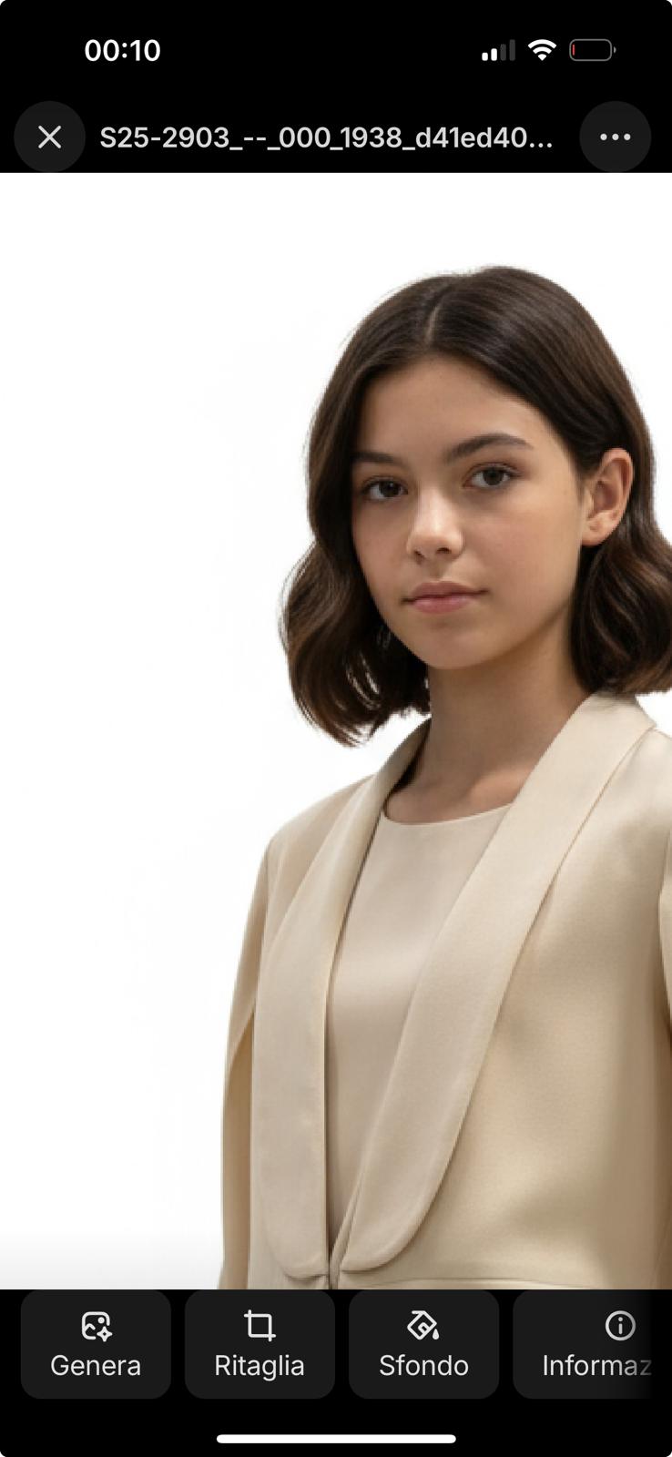 GIACCA EFFETTO MANTELLA SENZA MANICHE PANNA