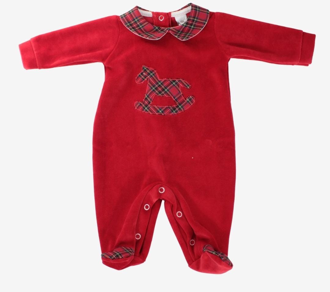 Tutina Ciniglia Natale Neonato con Cavallino Klaiadì Klaiadi'