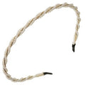 Cerchietto Dorato con Micro Perle Arrotolate