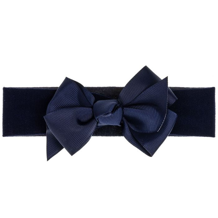 TURBANTE NEONATO CON FIOCCO IN GROSGRAIN 10 CM SIENA