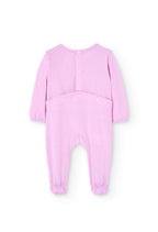 Tutina Jersey per Neonata di Colore Rosa con Stampa di Farfalle e Fiori Boboli