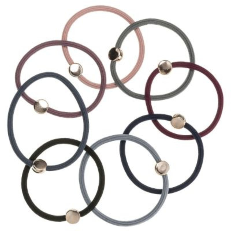 Tris di Elastici Semplici Comma con Punto Brillante Colori Assortiti Siena