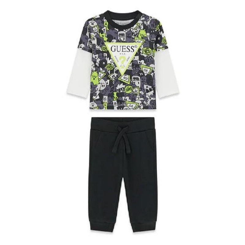 Set Ls T-shirt+active Pants Guess - Neonato