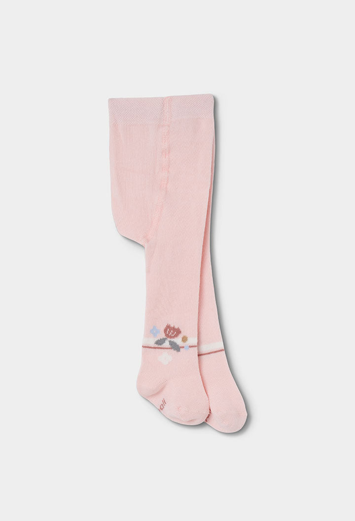 Calzamaglia Fiori Neonata Rosato Boboli