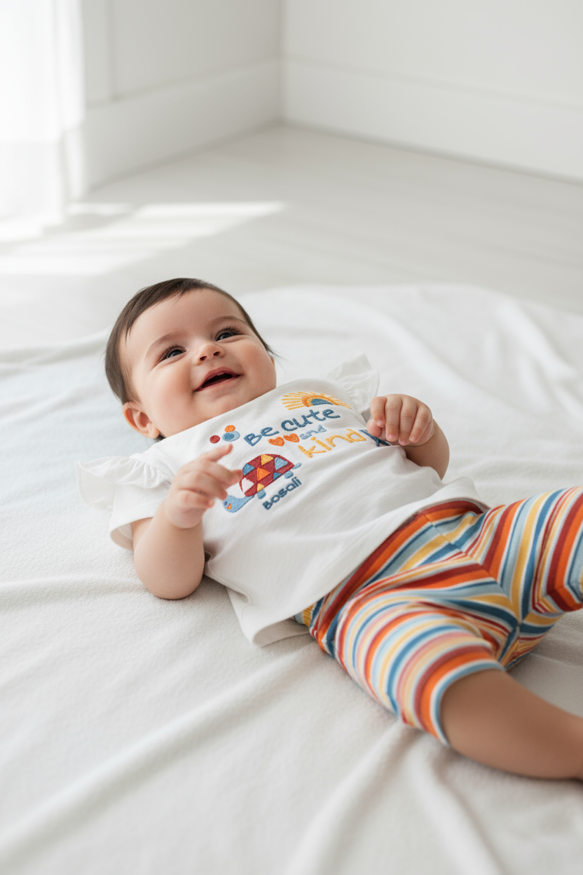 Set per bimba 
COMPLETO 2 PEZZI LEGGINGS CORTO E T-SHIRT