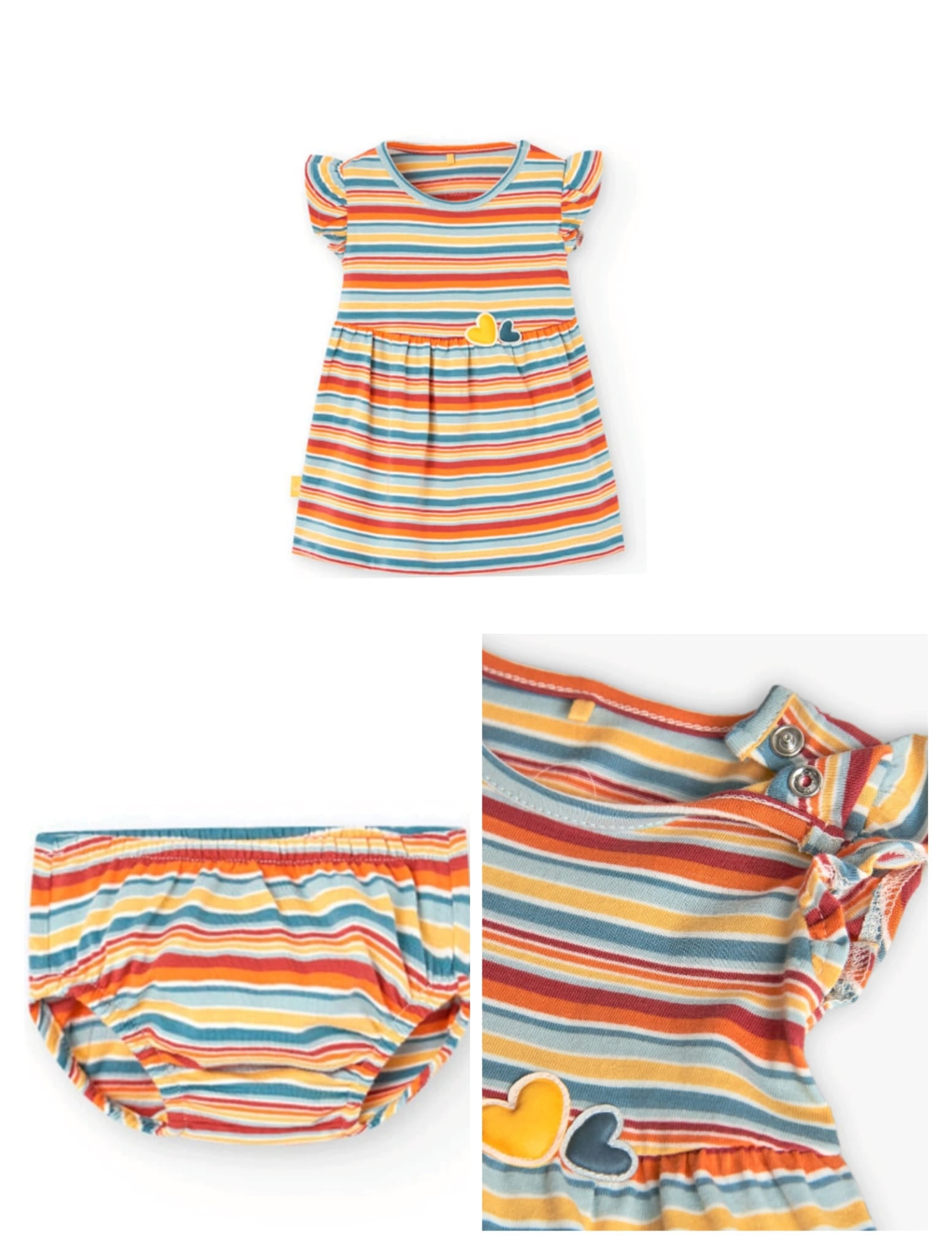 Vestito jersey a righe per bimba -BCI