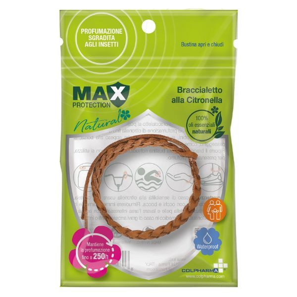 Baby Care Max Protection Braccialetto alla Citronella Ecopelle - Neonati
