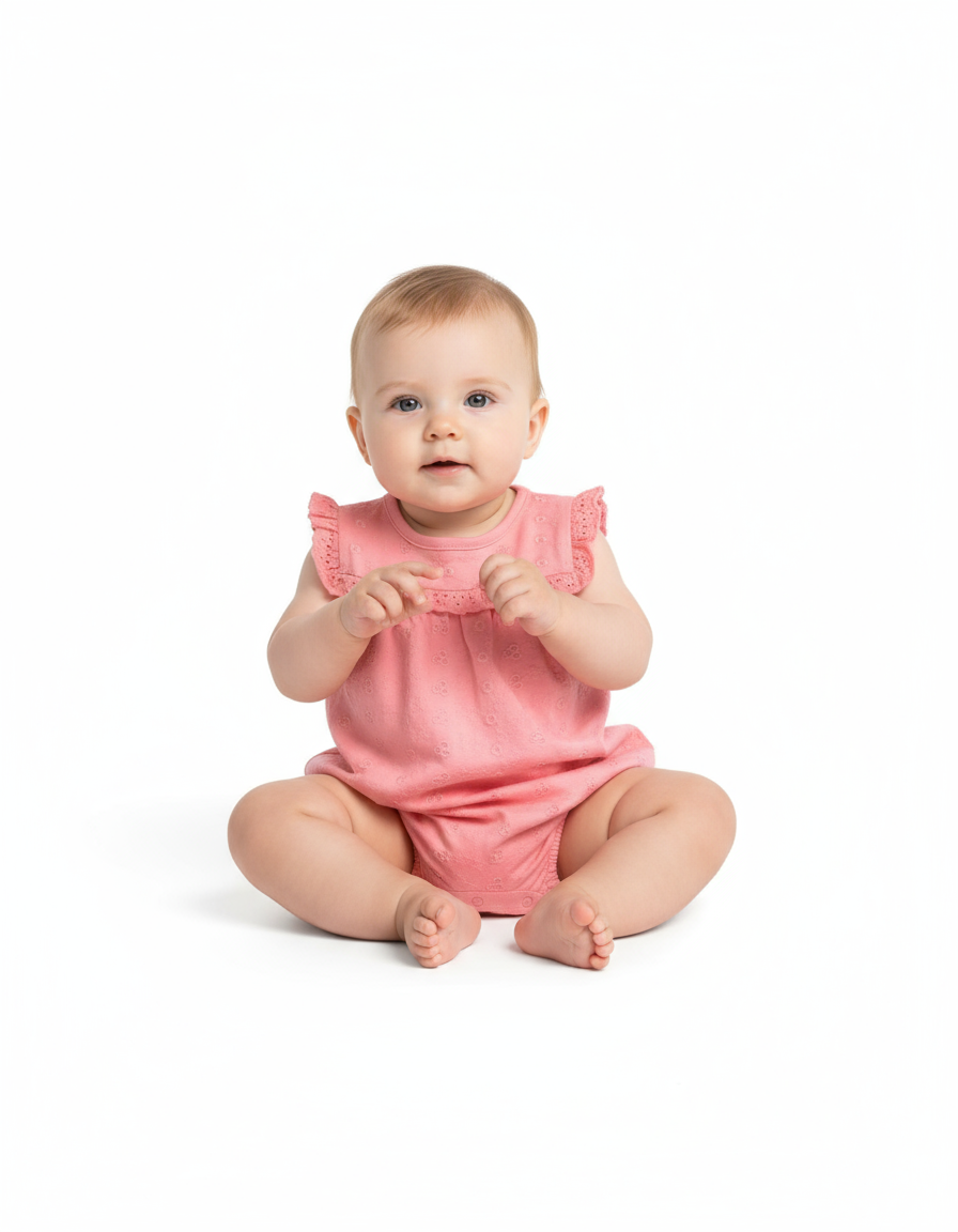 Tutina jersey ricamo per neonati -BCI