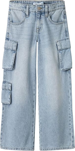 JEANS BAMBINA STILE CARGO CON TASCHE