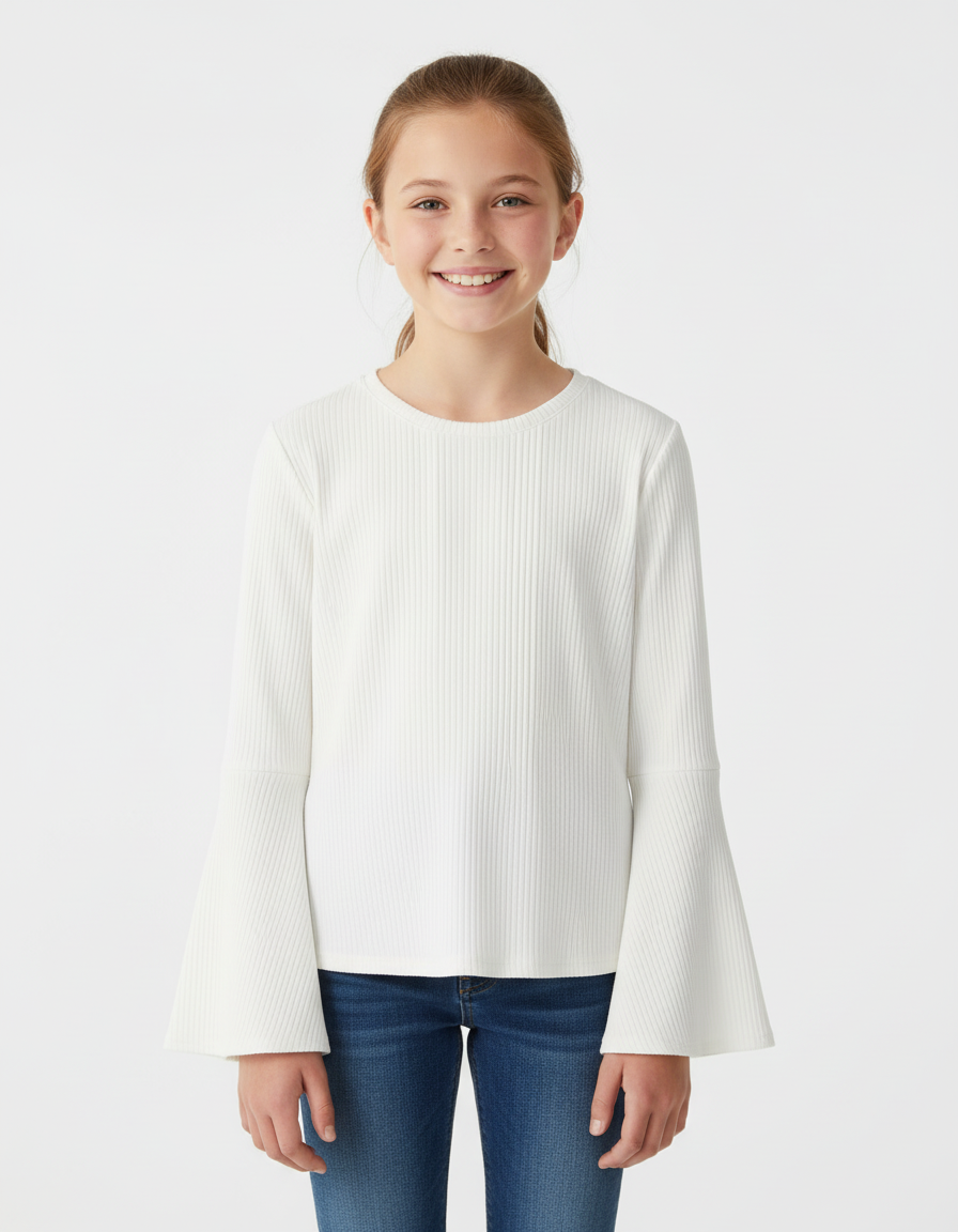 CROPPED T-SHIRT BAMBINA COTONE ORGANICO MODA TREND