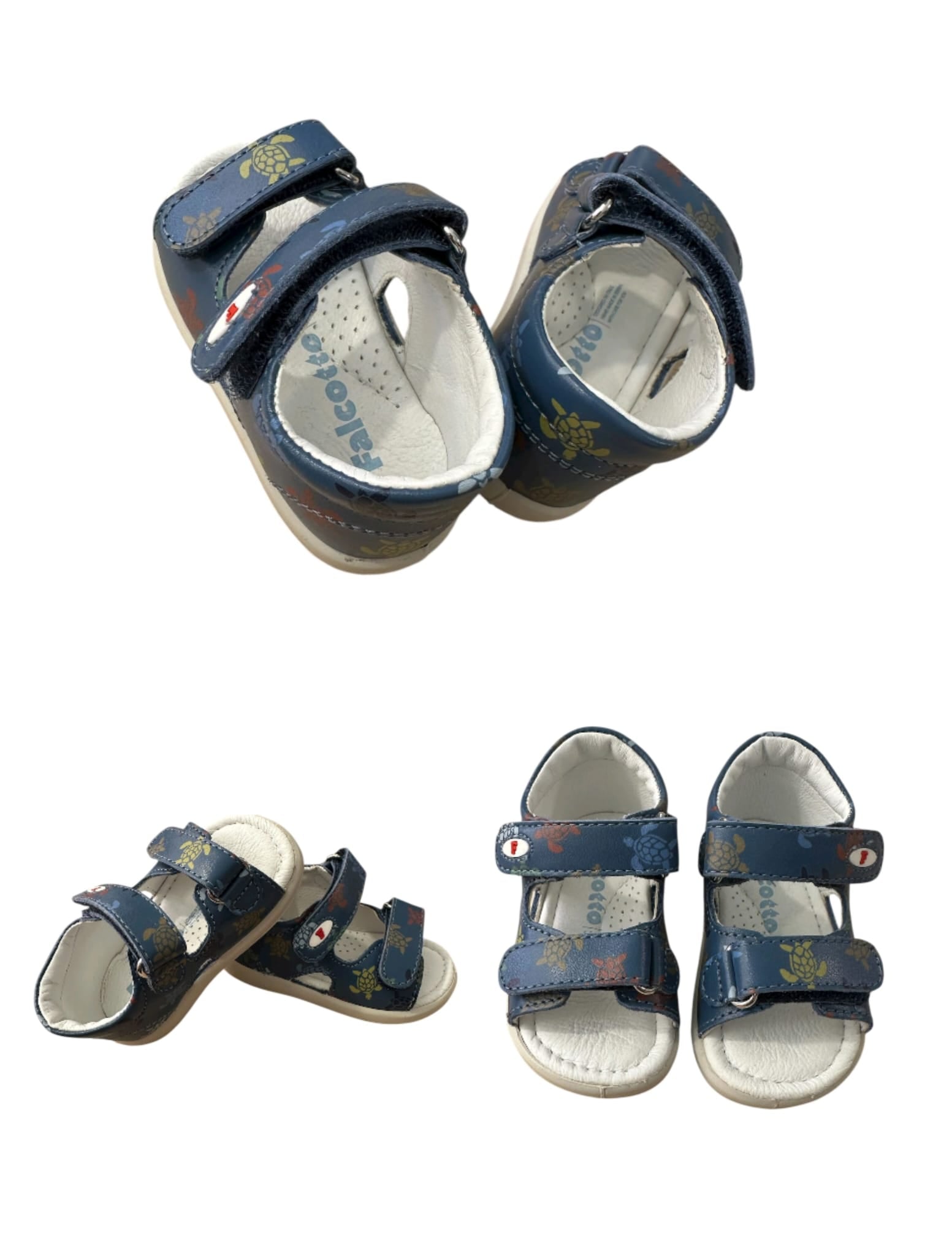 FALCOTTO NEW RIVER CALF PR.TURTLES AZURE