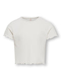 T-SHIRT CROPPED CON MANICHE CORTE E VOULANT - ONLY BAMBINA/RAGAZZA