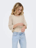 PULLOVER TRAFORATO CON MANICHE A 3/4- ONLY