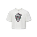 T-SHIRT CON STAMPA TESCHIO RAGAZZA ONLY