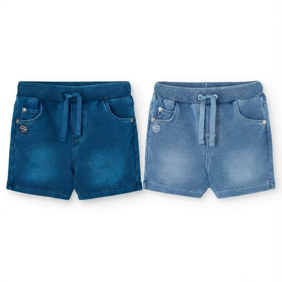 Short in Felpa Denim per Bimbo Boboli
