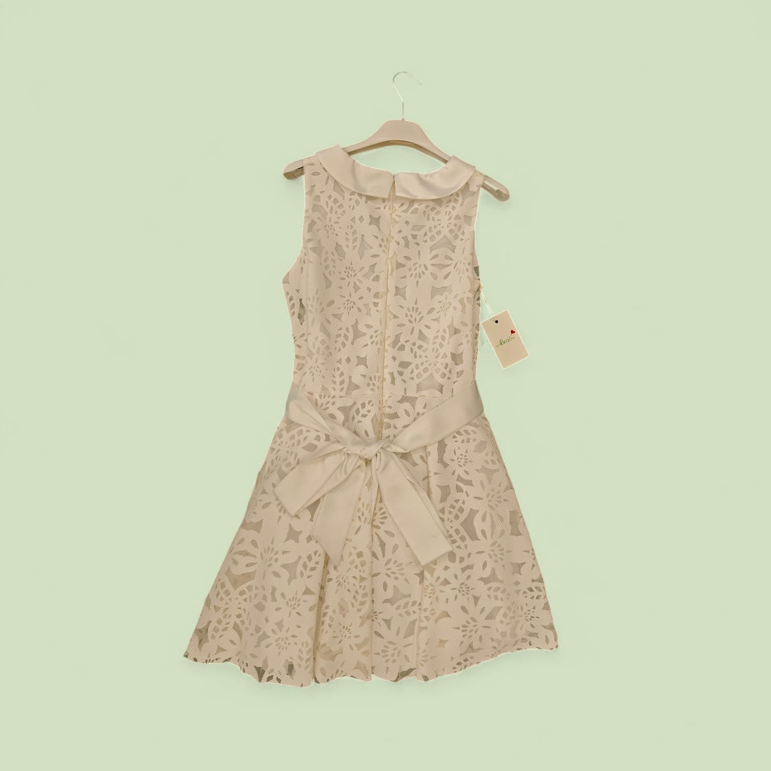 ABITO CERIMONIA SMANICATO CON RICAMI IN RILIEVO