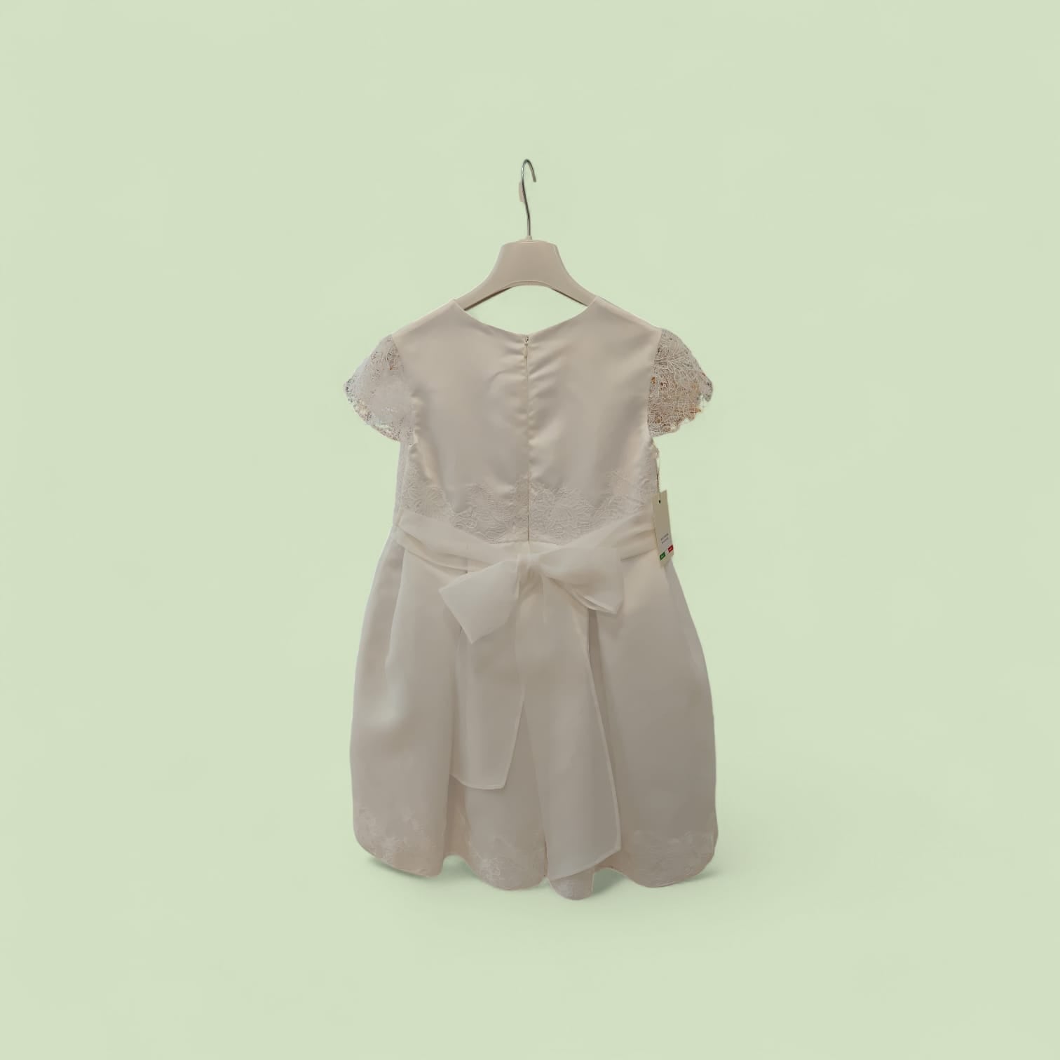 ABITO CERIMONIA IN PIZZO CON CINTURA IN VITA