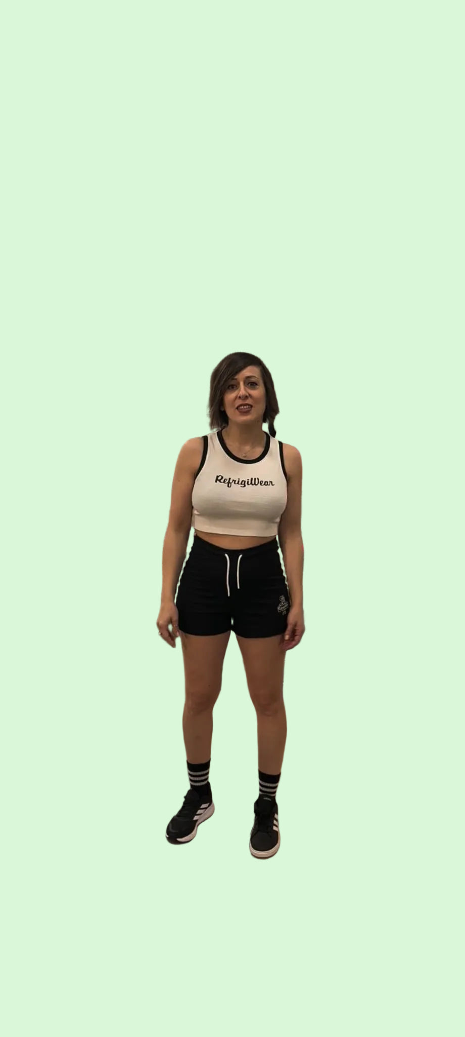 COMPLETO SPORTIVO CANOTTA CROPPED E PANTALONCINO BAMBINA-RAGAZZA