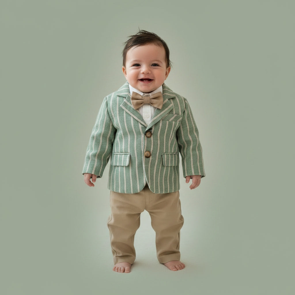 COMPLETO ELEGANTE MANUELL & FRANK - GIACCA, PAPILLON E PANTALONE INFANTE/BAMBINO