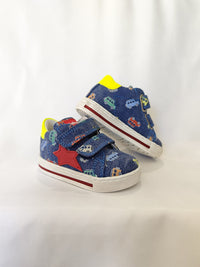 Scarpe Falcotto Sasha Vl Canvas Pr.jeep/gum Azure-yellow Fluo - Neonato