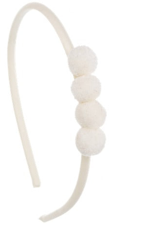 CERCHIETTO PER NEONATI MORBIDO CON 4 MINI POMPON SIENA