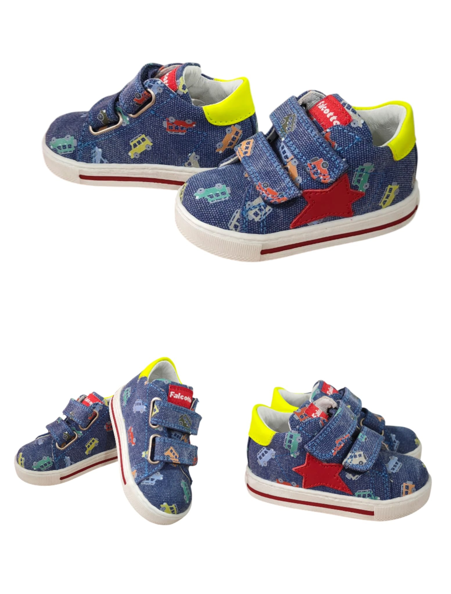 FALCOTTO SASHA VL CANVAS PR.JEEP/GUM AZURE-YELLOW FLUO