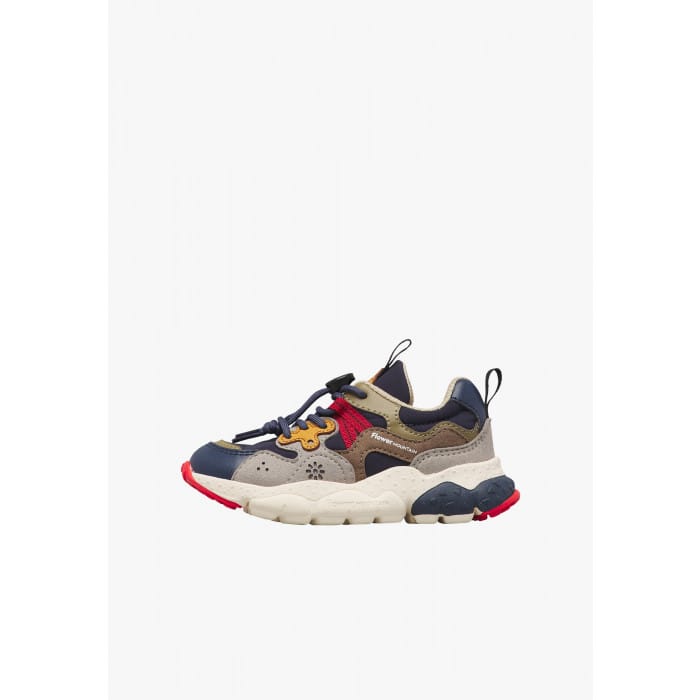 Sneakers Bambino e Ragazzo Yamano 3 Blu Grigio Marrone Flower Mountain