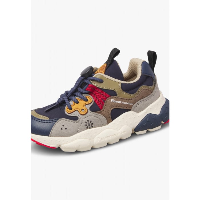 Sneakers Bambino e Ragazzo Yamano 3 Blu Grigio Marrone Flower Mountain
