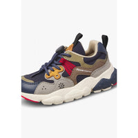 Sneakers Bambino e Ragazzo Yamano 3 Blu Grigio Marrone Flower Mountain