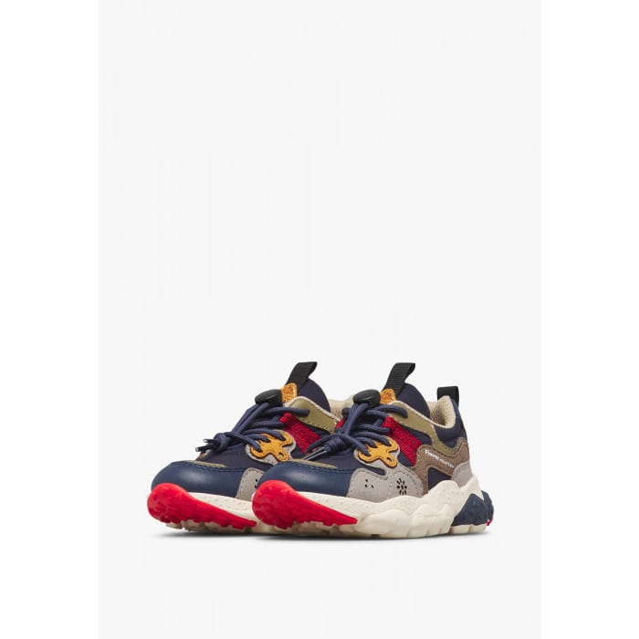 Sneakers Bambino e Ragazzo Yamano 3 Blu Grigio Marrone Flower Mountain