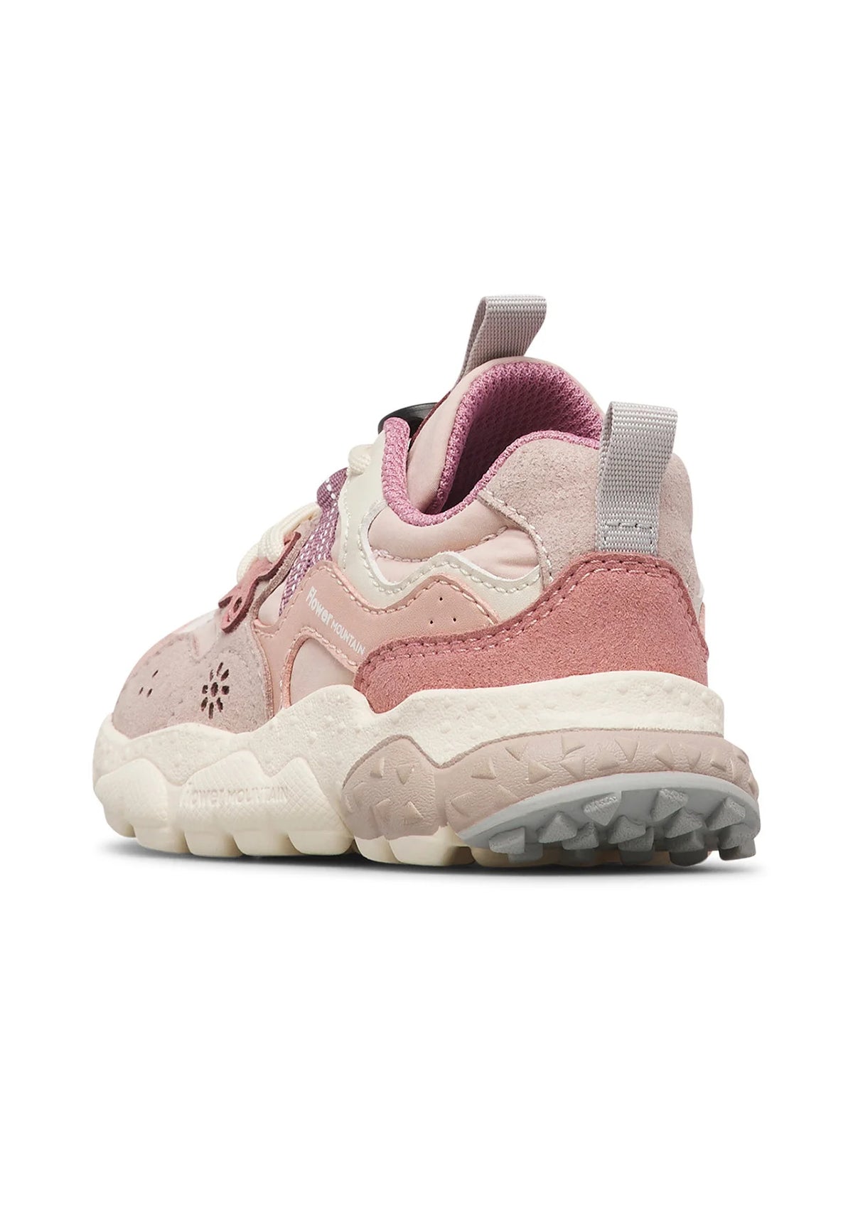 Sneakers Bambina e Ragazza Yamano 3 Cipria Latte Rosa Flower Mountain