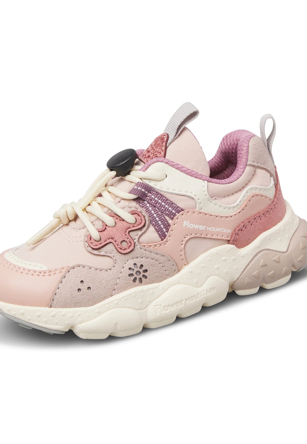 Sneakers Bambina e Ragazza Yamano 3 Cipria Latte Rosa Flower Mountain