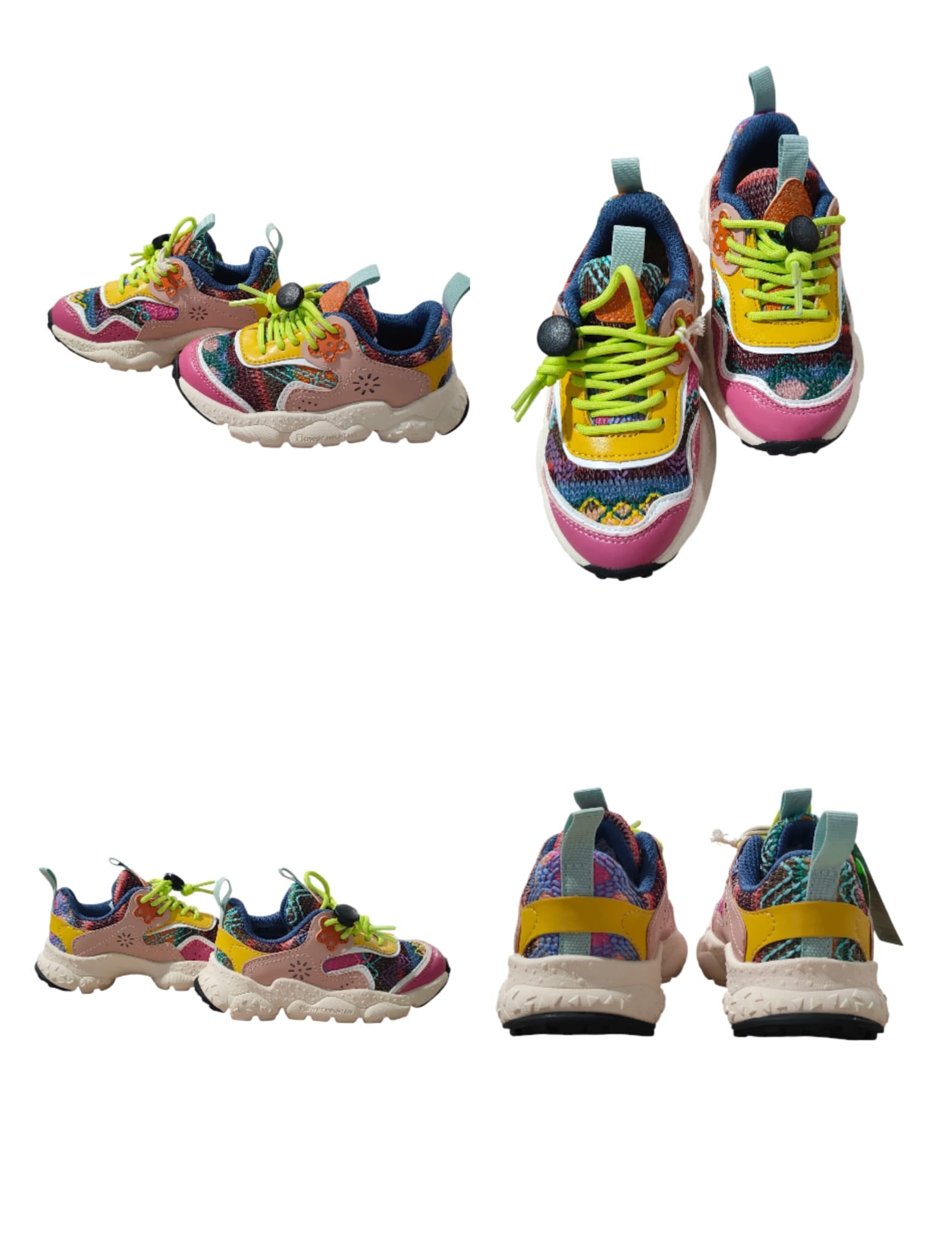 DOI JUNIOR. E-CALF/KNITTED ART FUCHSIA-TAUPE-ZUCCA-MULTI