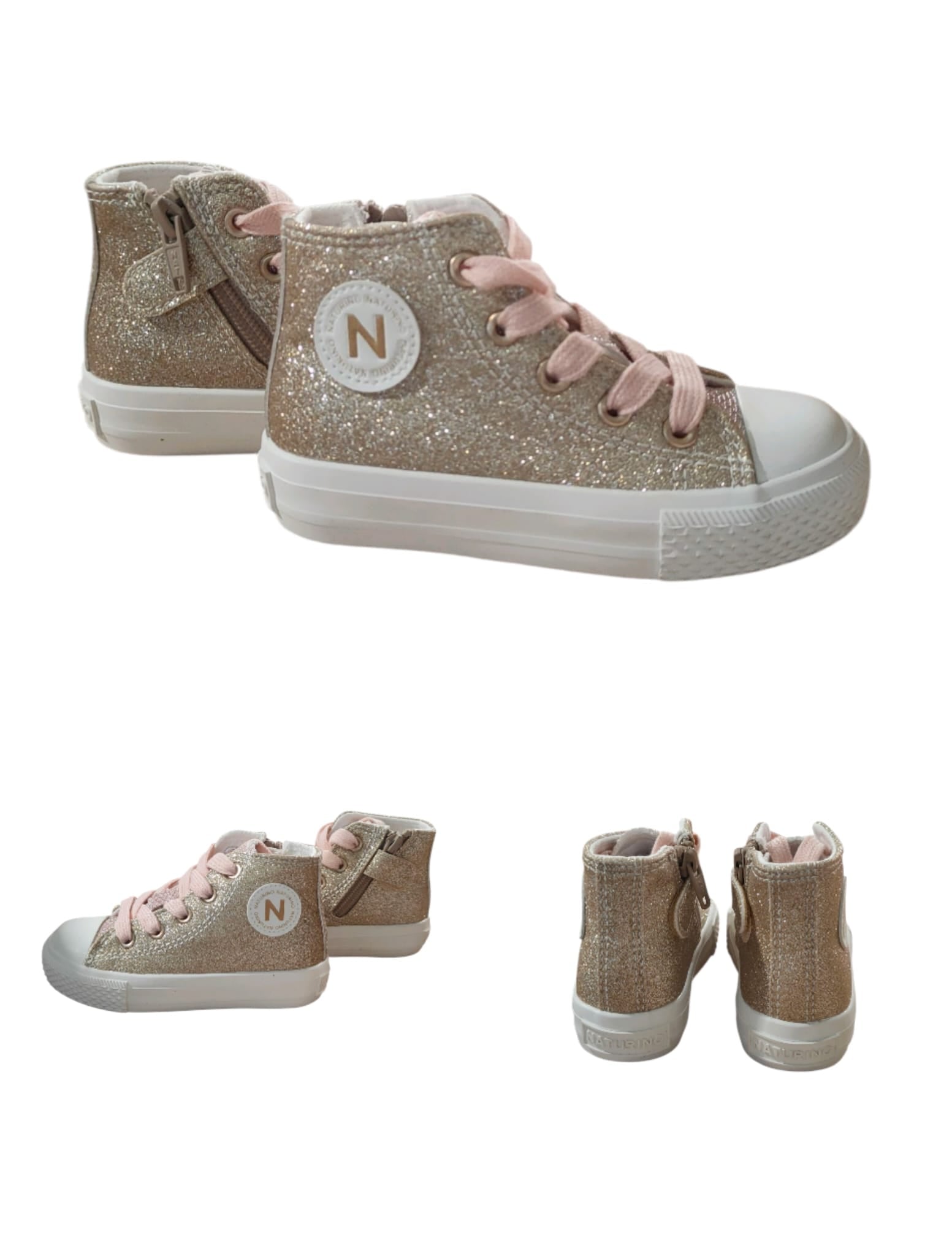 NATURINO YLFAS. GLITTER/GLITTER FABRIC PLATINUM-CIPRIA