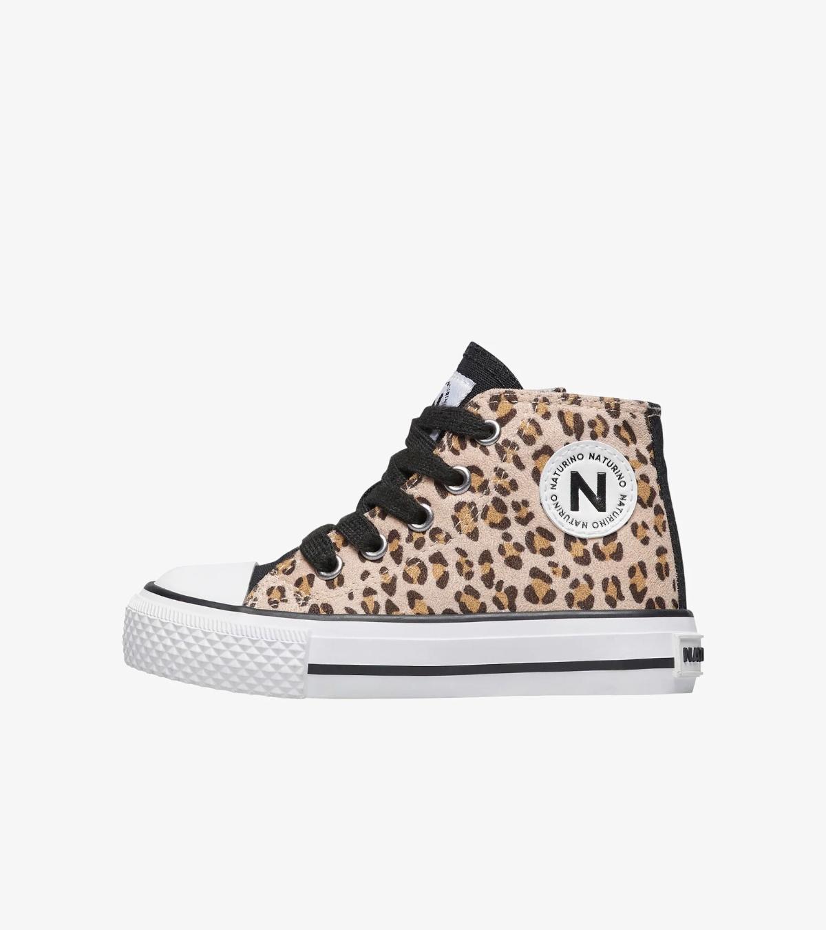 Sneakers Alte Bambina e Ragazza Ylfas Leopardate Naturino