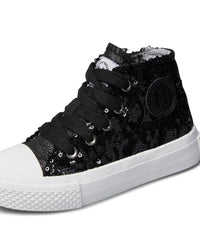 Sneakers Alte Bambina e Ragazza Ylfas Paillettes Nere Naturino