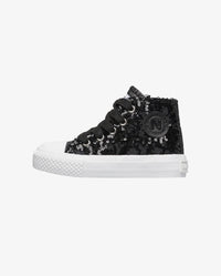 Sneakers Alte Bambina e Ragazza Ylfas Paillettes Nere Naturino