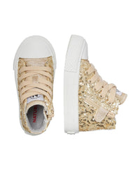 Sneakers Alte Bambina Ylfas Paillettes Platino Naturino