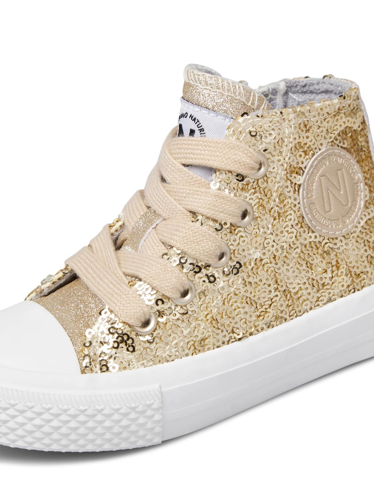 Sneakers Alte Bambina Ylfas Paillettes Platino Naturino