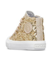 Sneakers Alte Bambina Ylfas Paillettes Platino Naturino