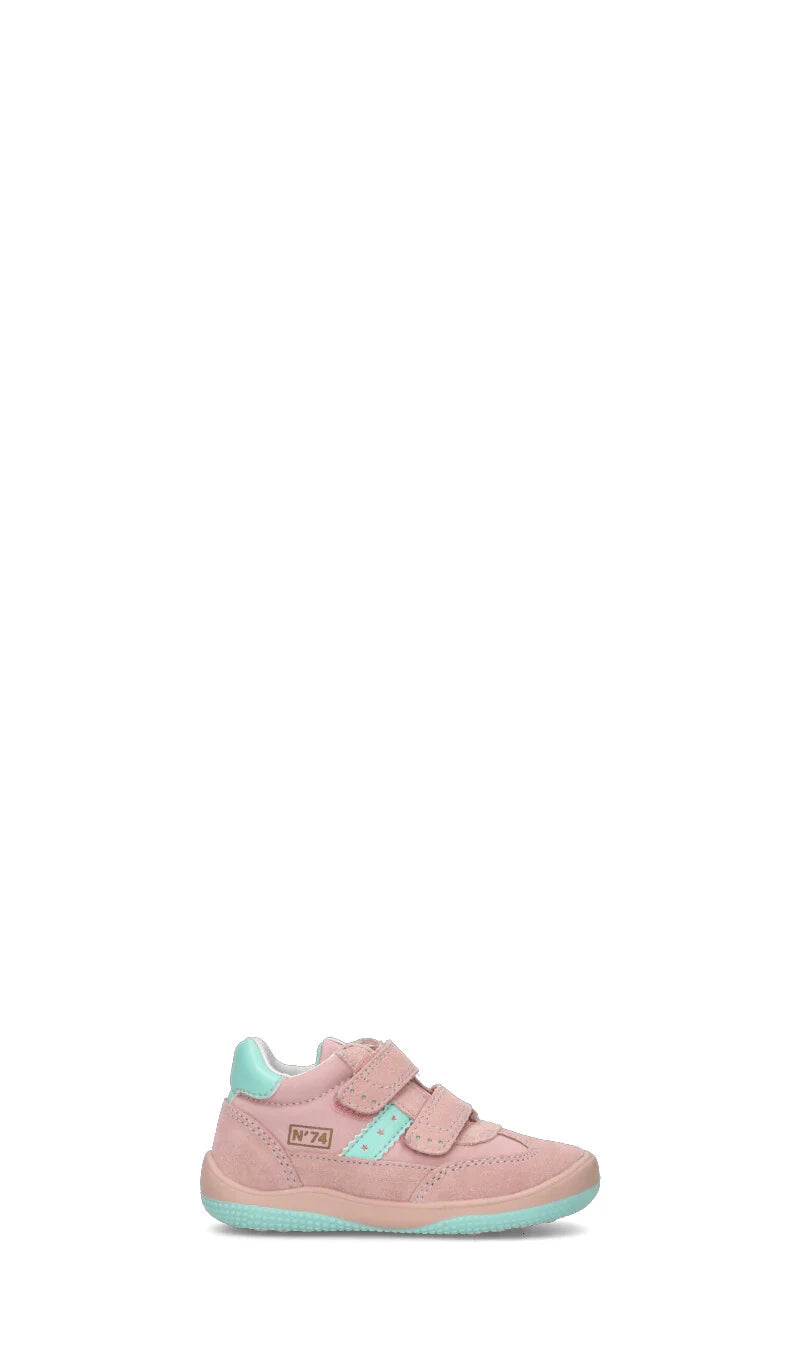 Scarpe Naturino Go Vl. Suede/nylon Pink-capri Sole Pink - Neonata