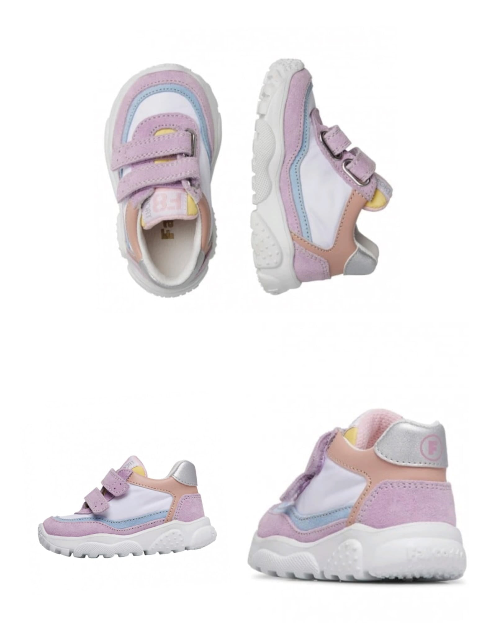 FALCOTTO AMANTEA 2 VL. SUEDE/NYLON DEEP LILAC-WHITE-LIGHT DREAM