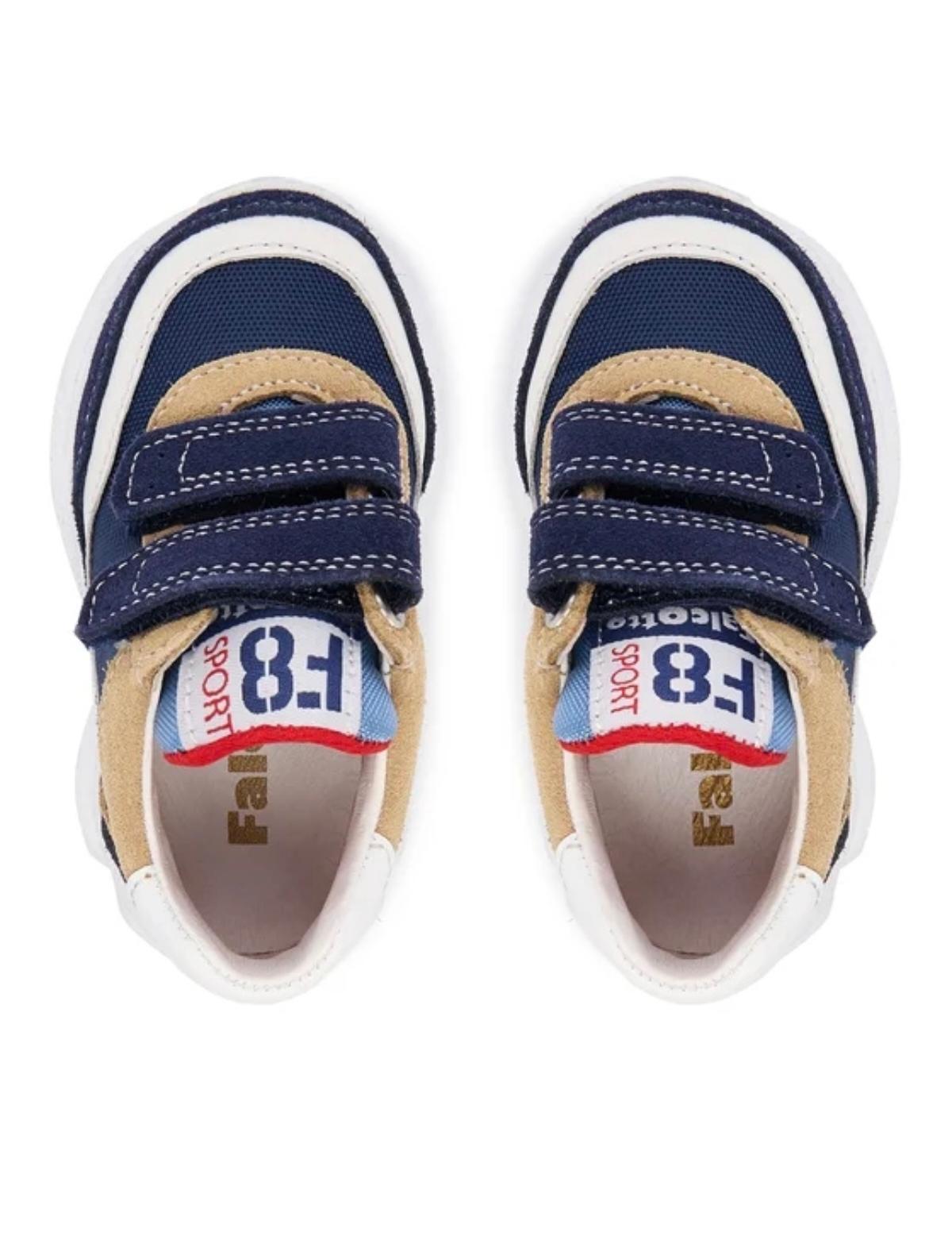 Sneakers Bambino Amantea 2 con Strappi Blu Navy Falcotto