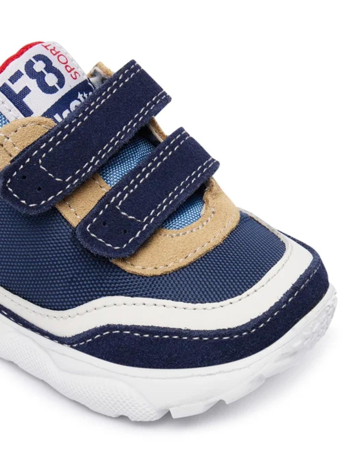Sneakers Bambino Amantea 2 con Strappi Blu Navy Falcotto