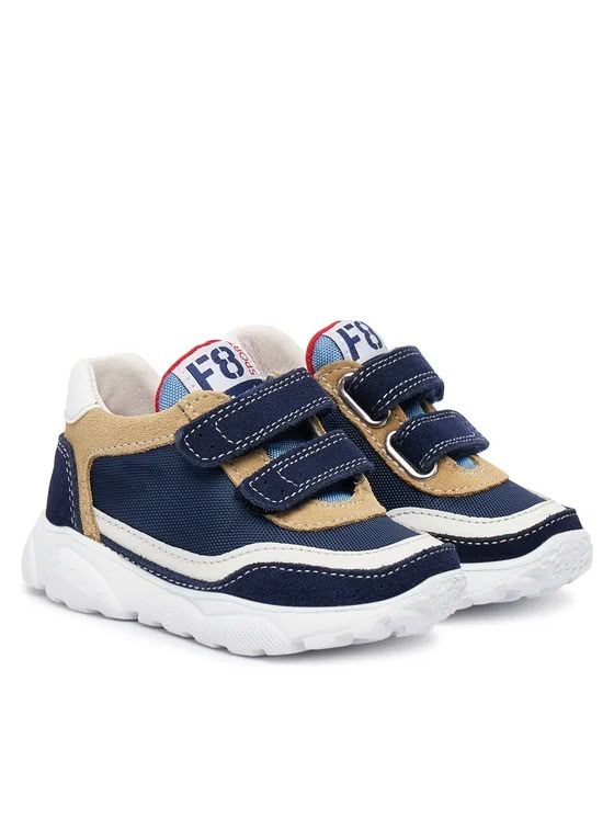 Sneakers Bambino Amantea 2 con Strappi Blu Navy Falcotto