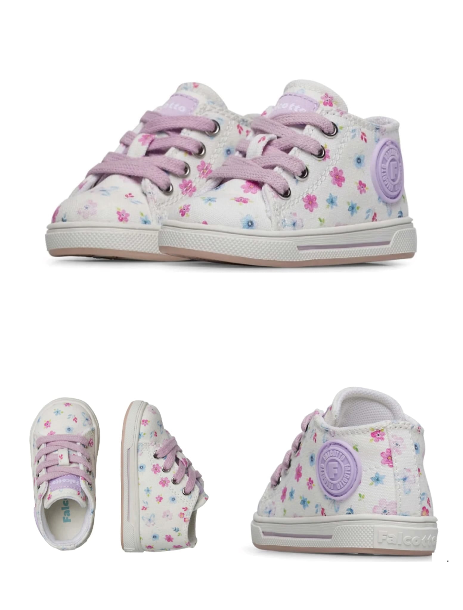 FALCOTTO MAGIC 3. CANVAS DELAVE' PR.LITTLE FLO LILAC-WHITE