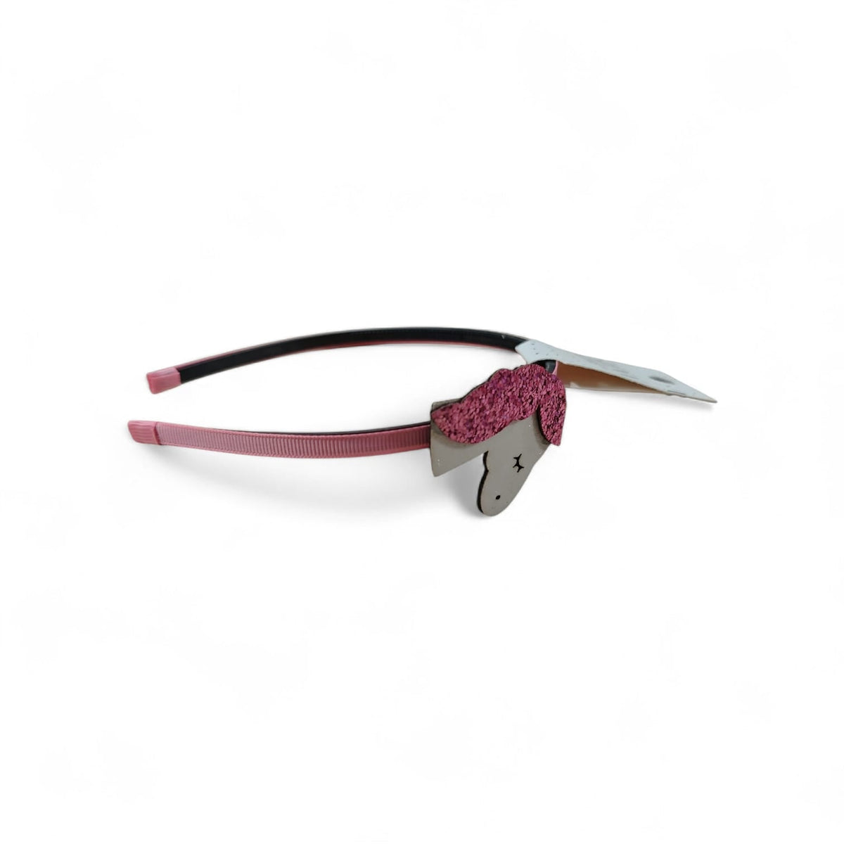 Cerchietto in Grosgrain con Unicorno Glitterato Siena colori assortiti