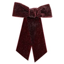 Fiocco per Capelli in Velluto Glitterato con Molletta Siena